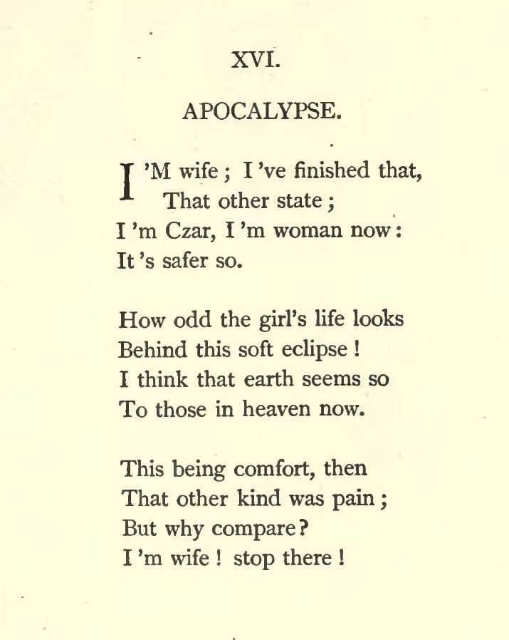 Text of Apocalypse by Emily Dickinson