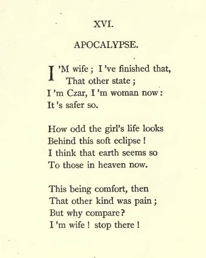 Text of Apocalypse by Emily Dickinson Text of Apocalypse by Emily Dickinson