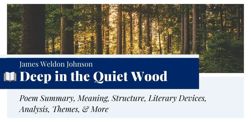 Analysis of Deep in the Quiet Wood by James Weldon Johnson Analysis of Deep in the Quiet Wood by James Weldon Johnson
