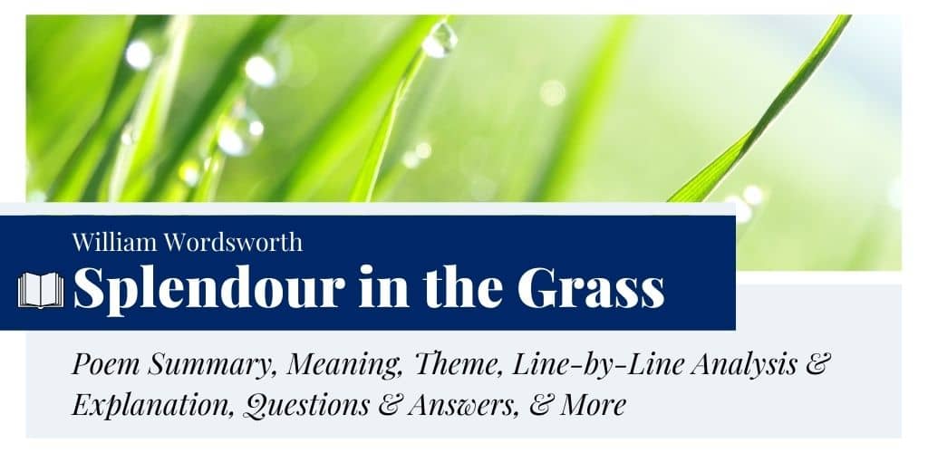 Analysis of Splendour in the Grass by William Wordsworth Analysis of Splendour in the Grass by William Wordsworth