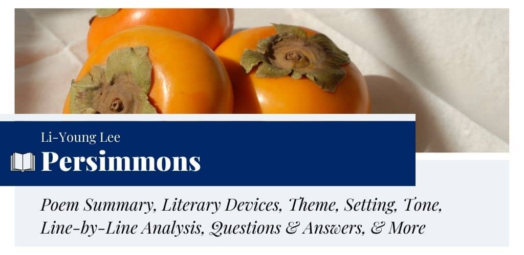 Analysis of Persimmons by Li-Young Lee Analysis of Persimmons by Li-Young Lee